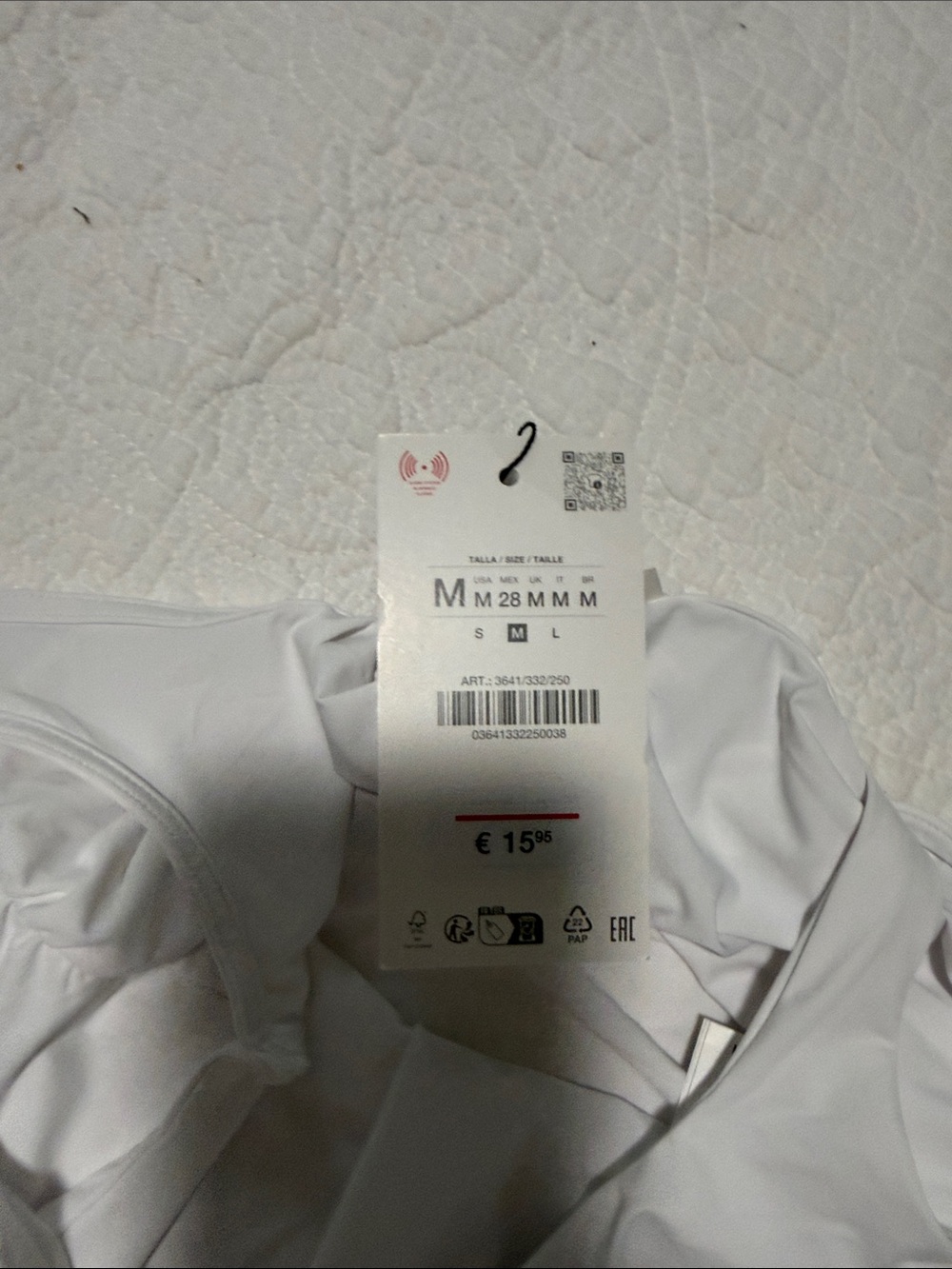 Zara White Scoop Neck Stretch Bodysuit - Picture 3 of 4